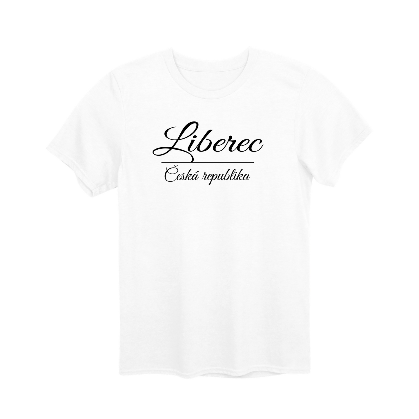 Liberec město, černé krasopis unisex tričko | PandaTees