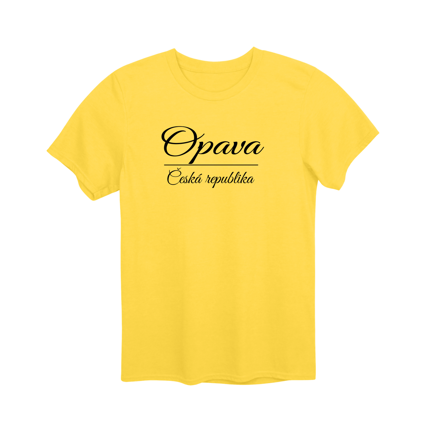 Opava město, černé krasopis unisex tričko | PandaTees