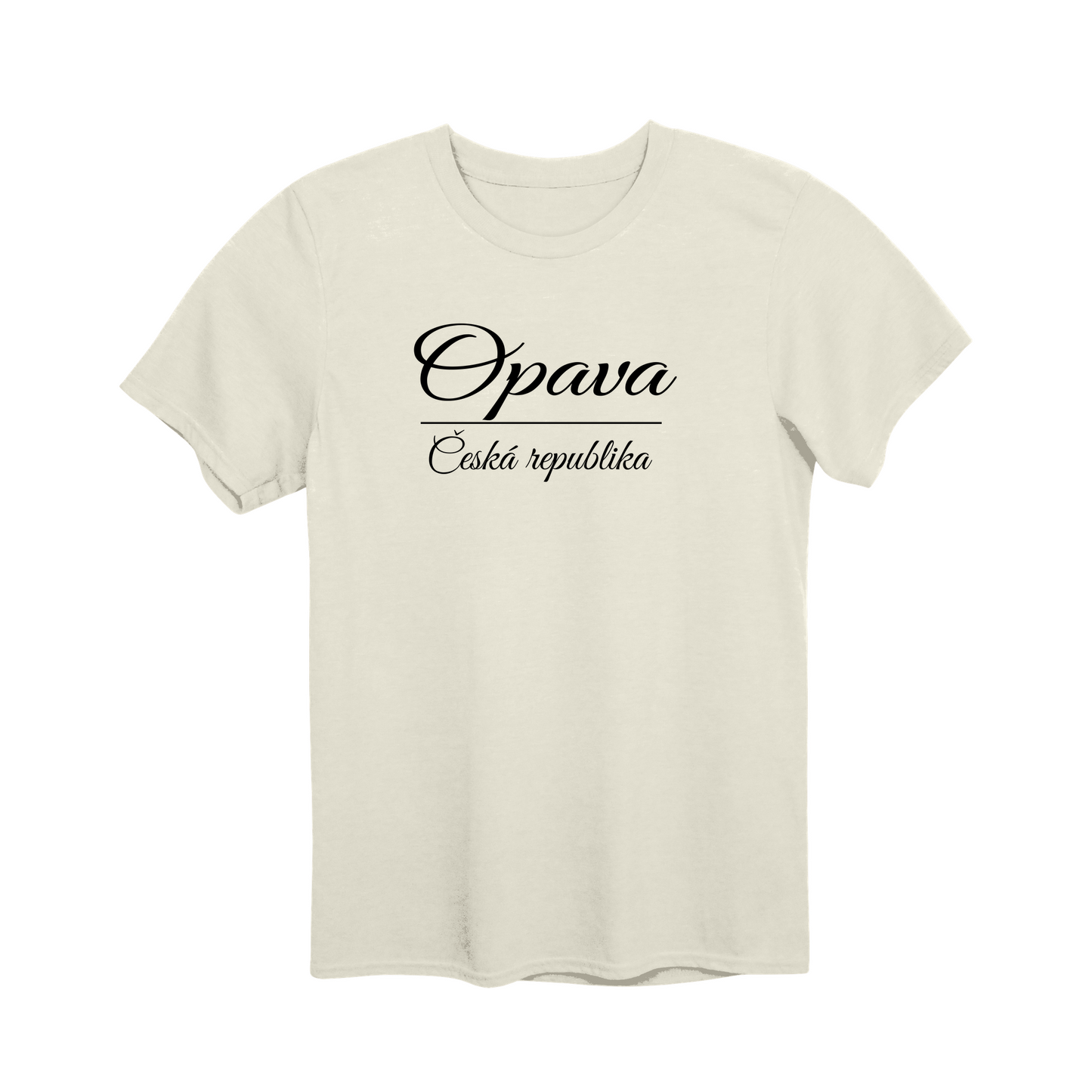 Opava město, černé krasopis unisex tričko | PandaTees