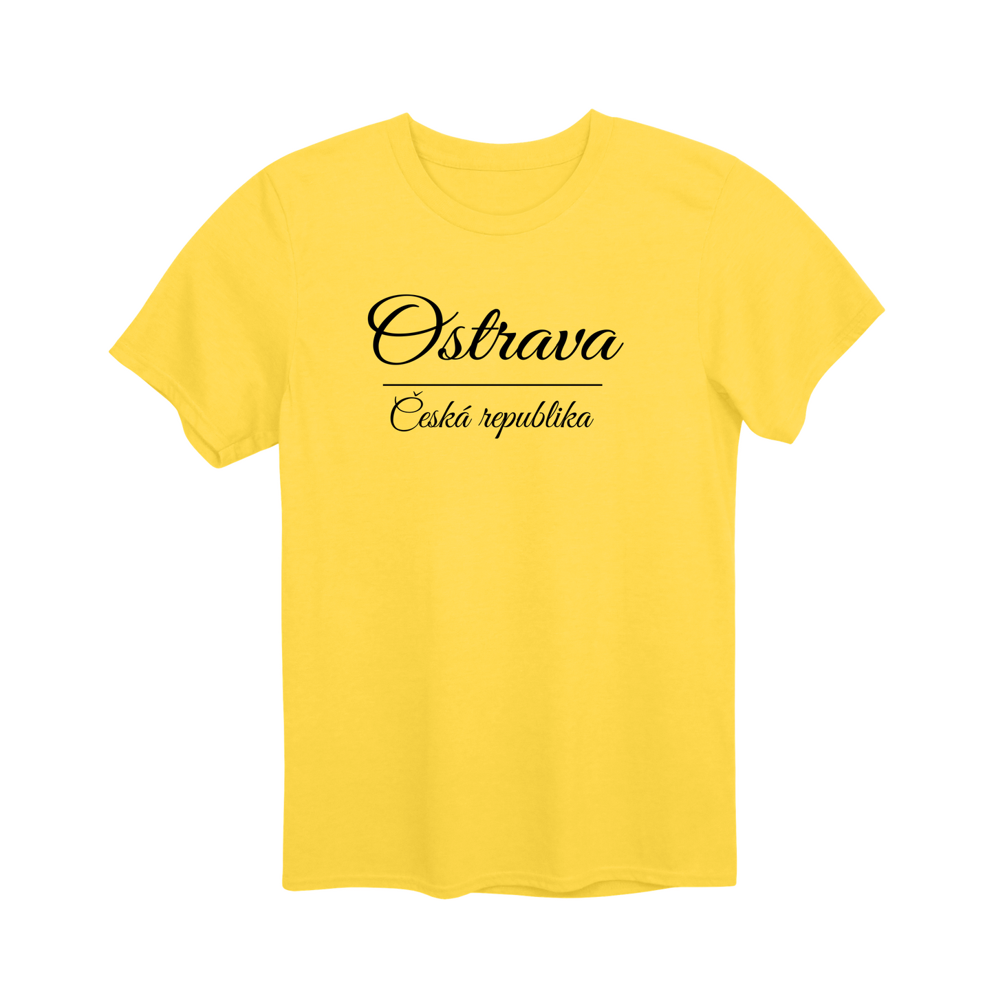 Ostrava město, černé krasopis unisex tričko | PandaTees