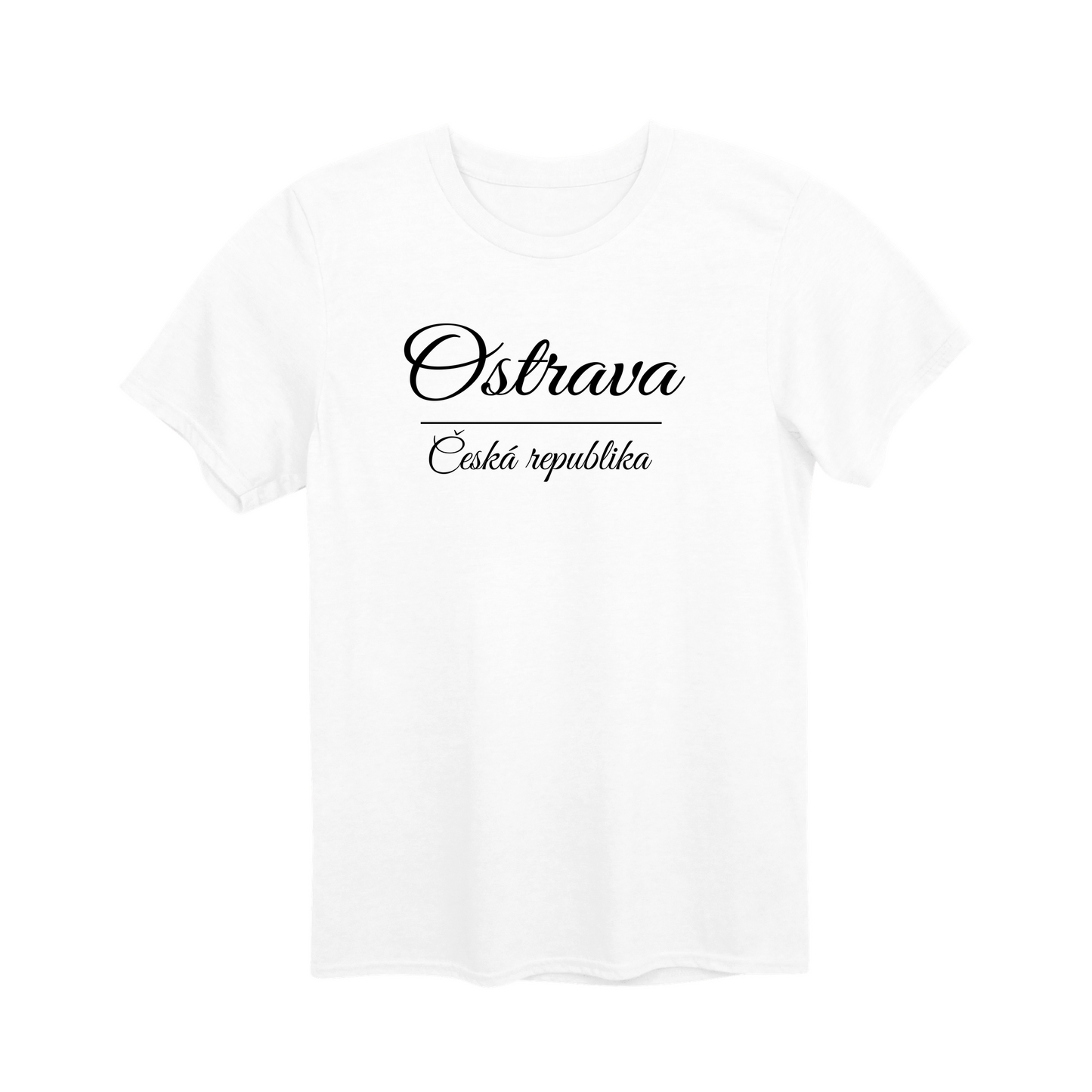 Ostrava město, černé krasopis unisex tričko | PandaTees