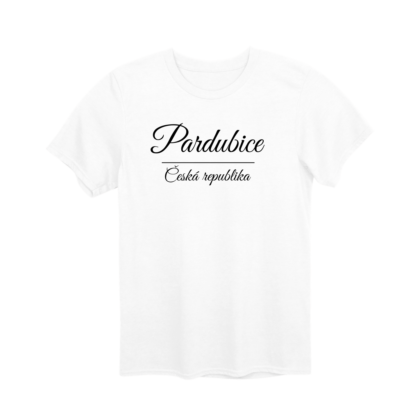 Pardubice město, černé krasopis unisex tričko | PandaTees