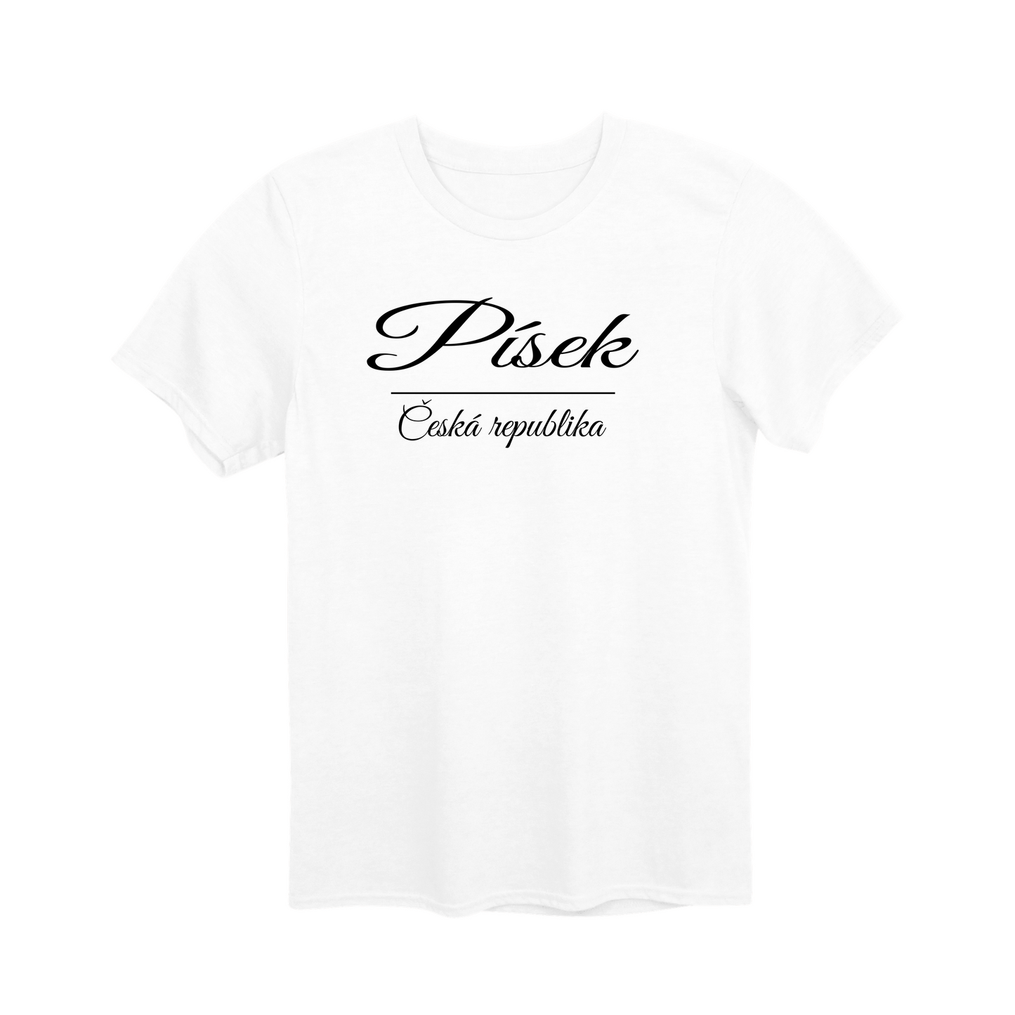 Písek město, černé krasopis unisex tričko | PandaTees