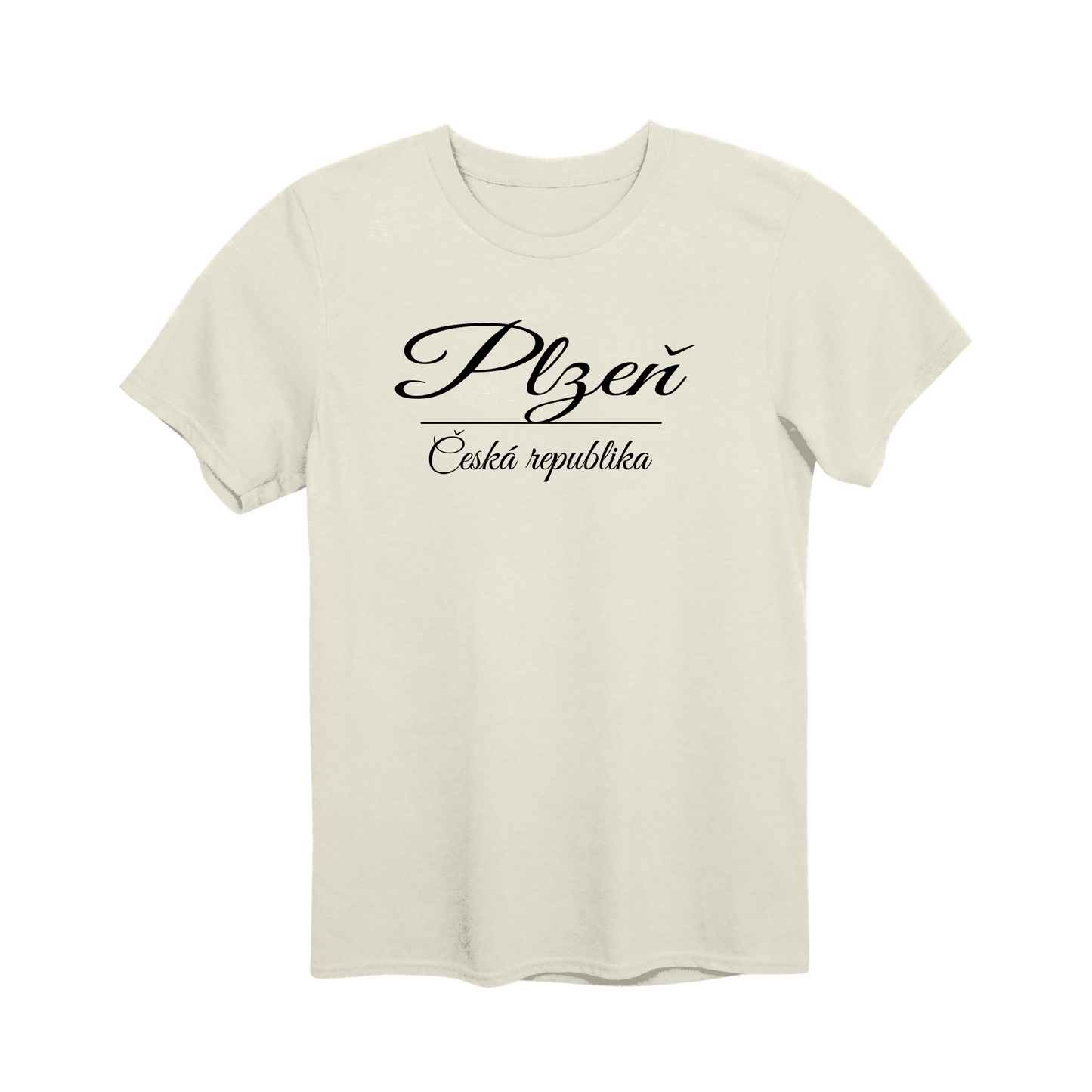 Plzeň město, černé krasopis unisex tričko | PandaTees