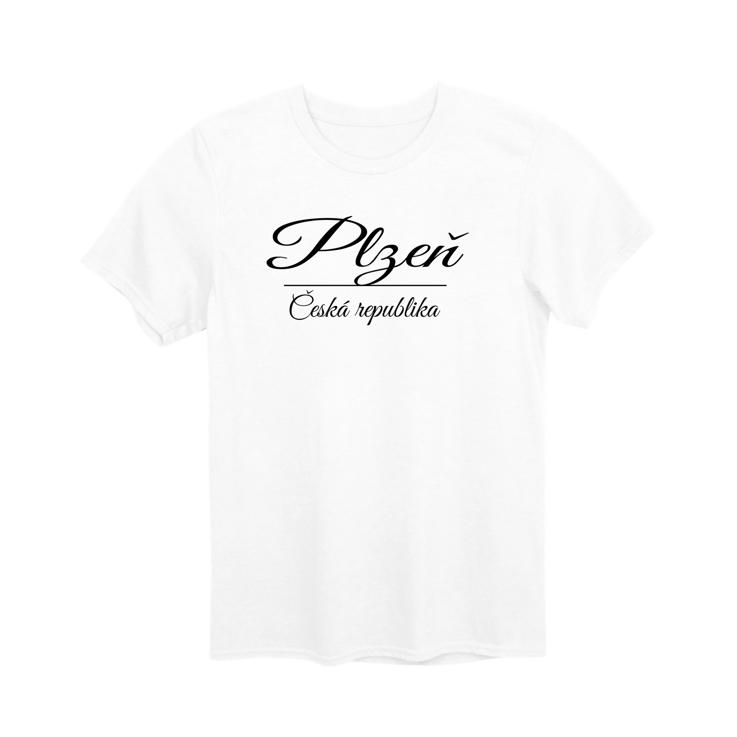 Plzeň město, černé krasopis unisex tričko | PandaTees
