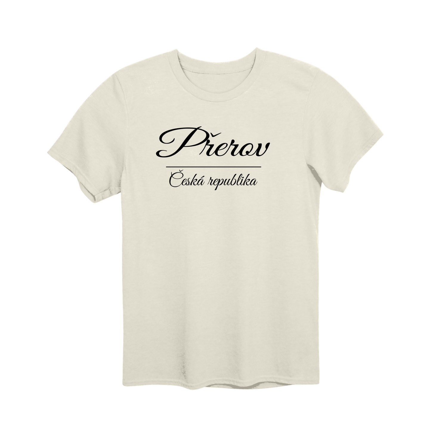 Přerov město, černé krasopis unisex tričko | PandaTees