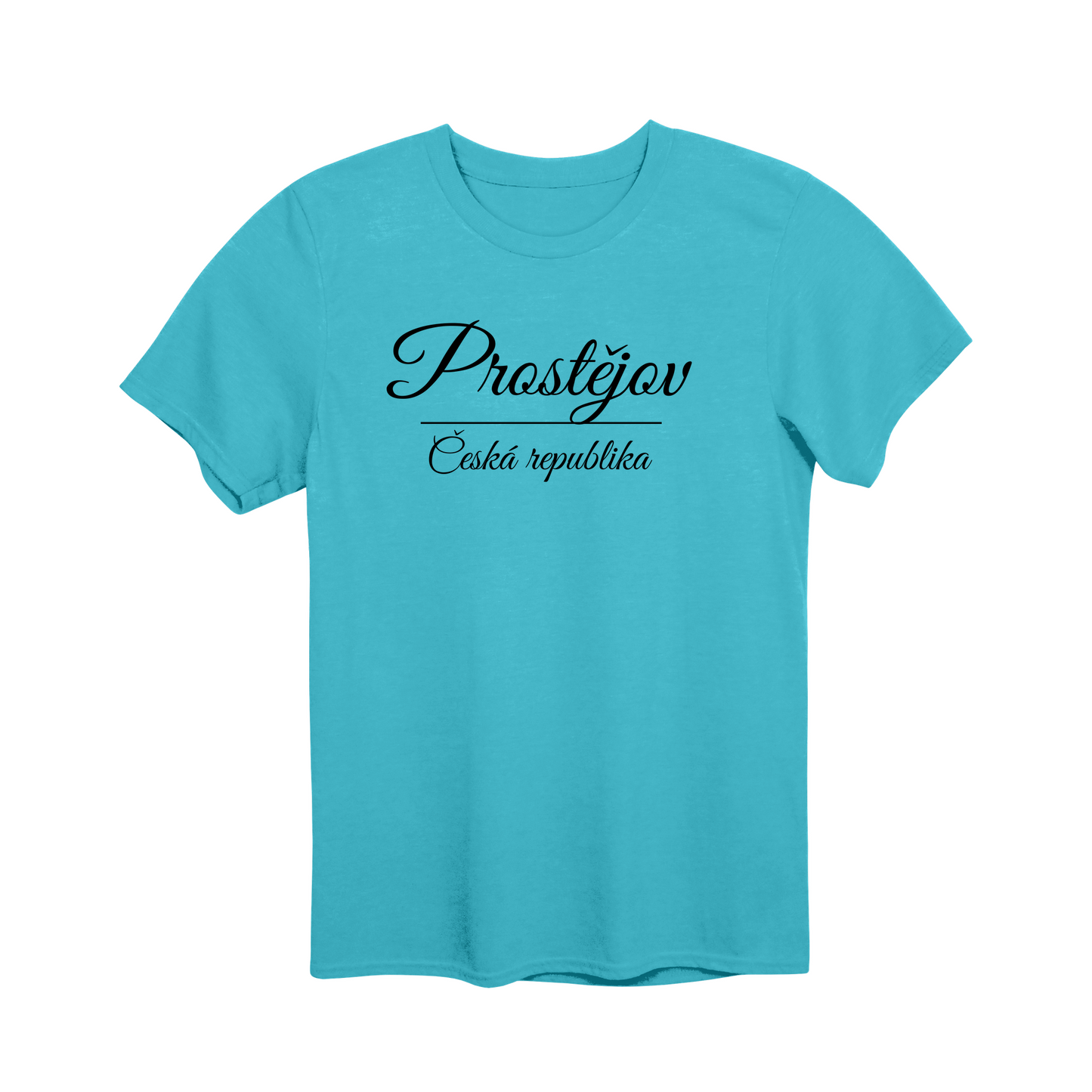 Prostějov město, černé krasopis unisex tričko | PandaTees