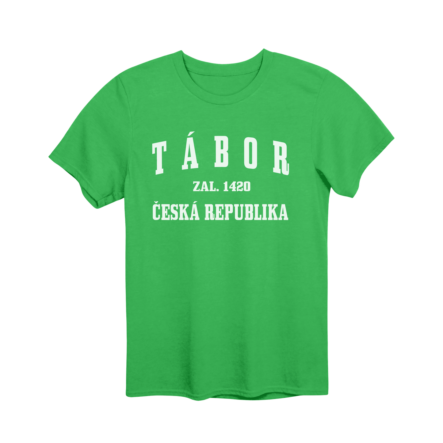 Tábor město, bílé klasicky založený unisex tričko | PandaTees