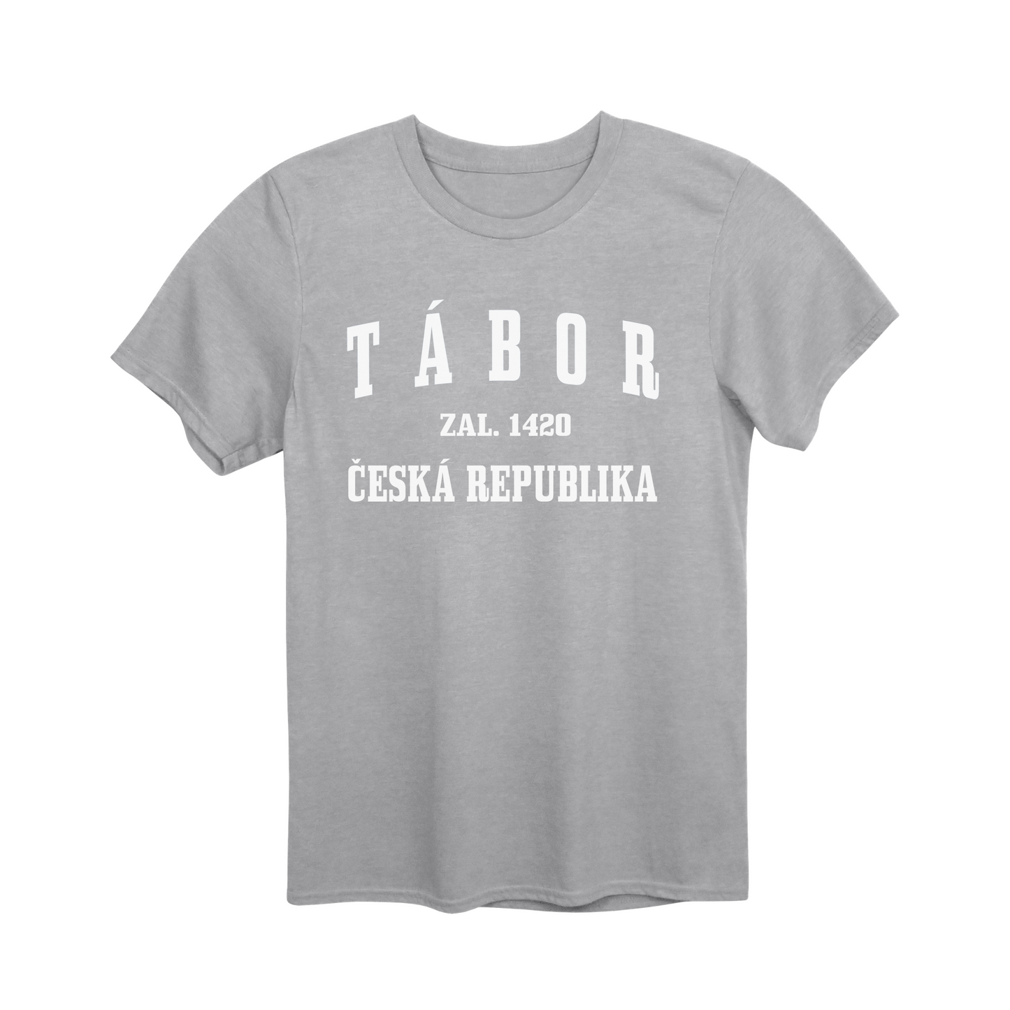 Tábor město, bílé klasicky založený unisex tričko | PandaTees