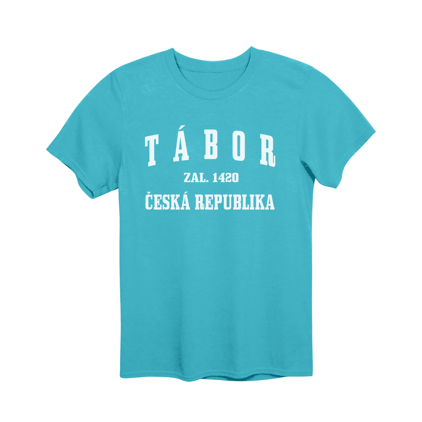 Tábor město, bílé klasicky založený unisex tričko | PandaTees