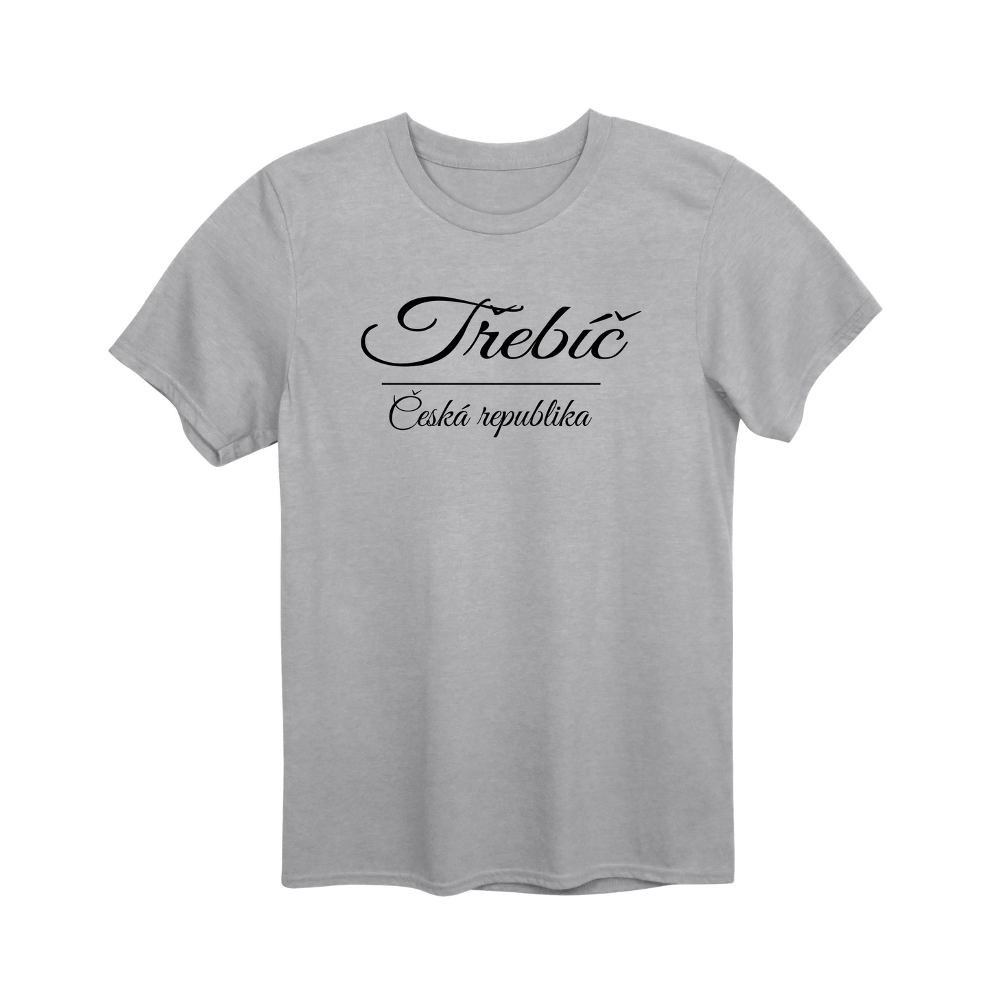 Třebíč město, černé krasopis unisex tričko | PandaTees