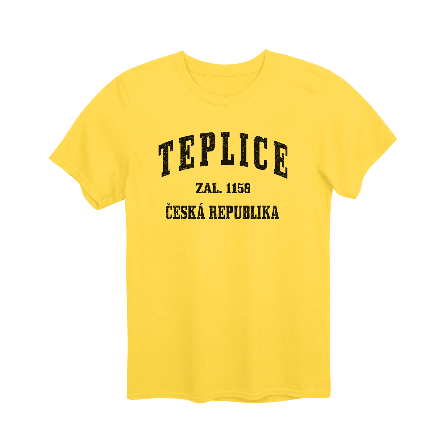 Teplice město, černé klasicky založený unisex tričko | PandaTees