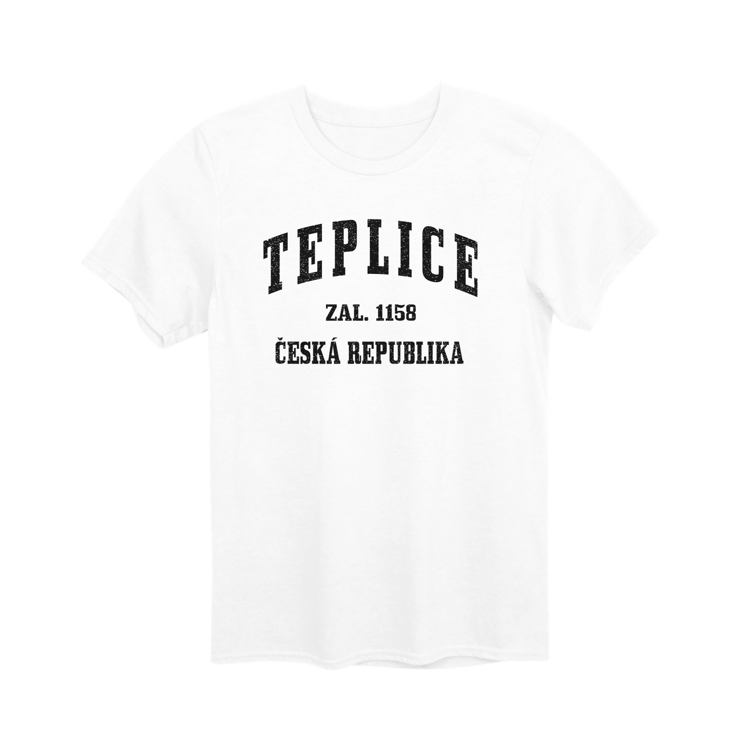Teplice město, černé klasicky založený unisex tričko | PandaTees
