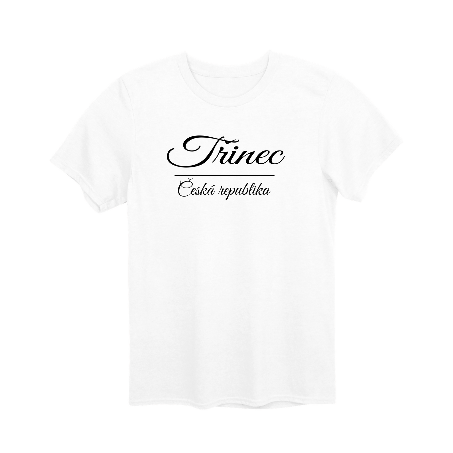 Třinec město, černé krasopis unisex tričko | PandaTees