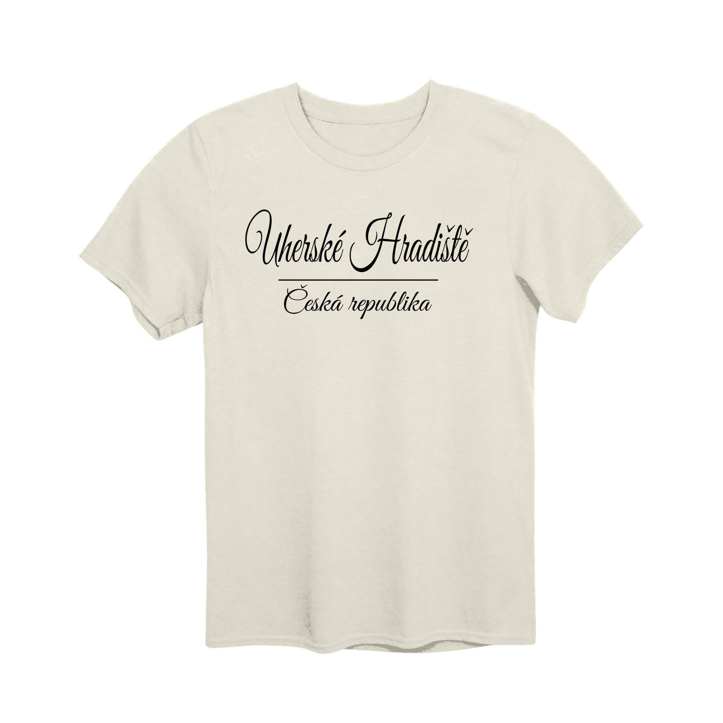 Uherské Hradiště město, černé krasopis unisex tričko | PandaTees