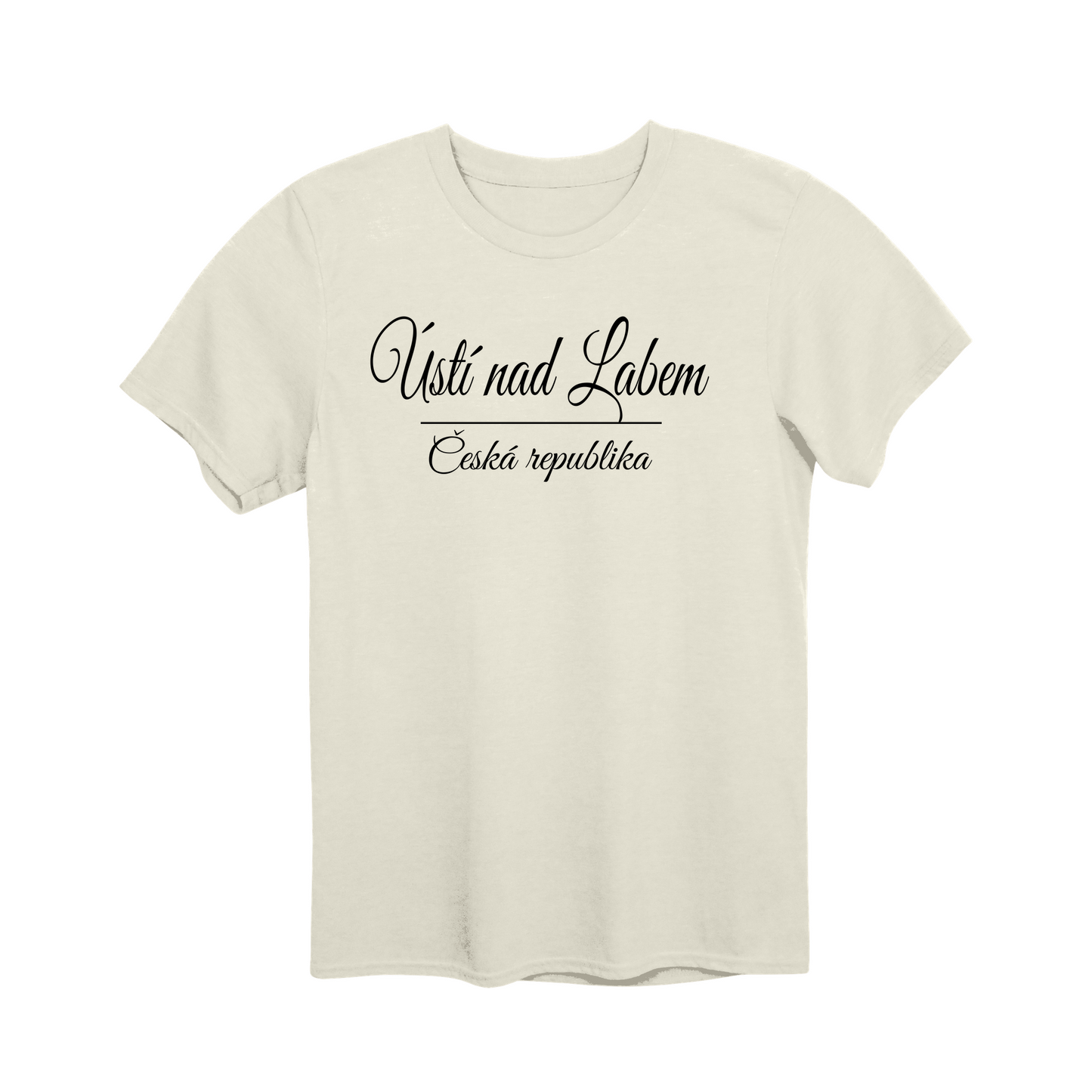 Ústí nad Labem město, černé krasopis unisex tričko | PandaTees