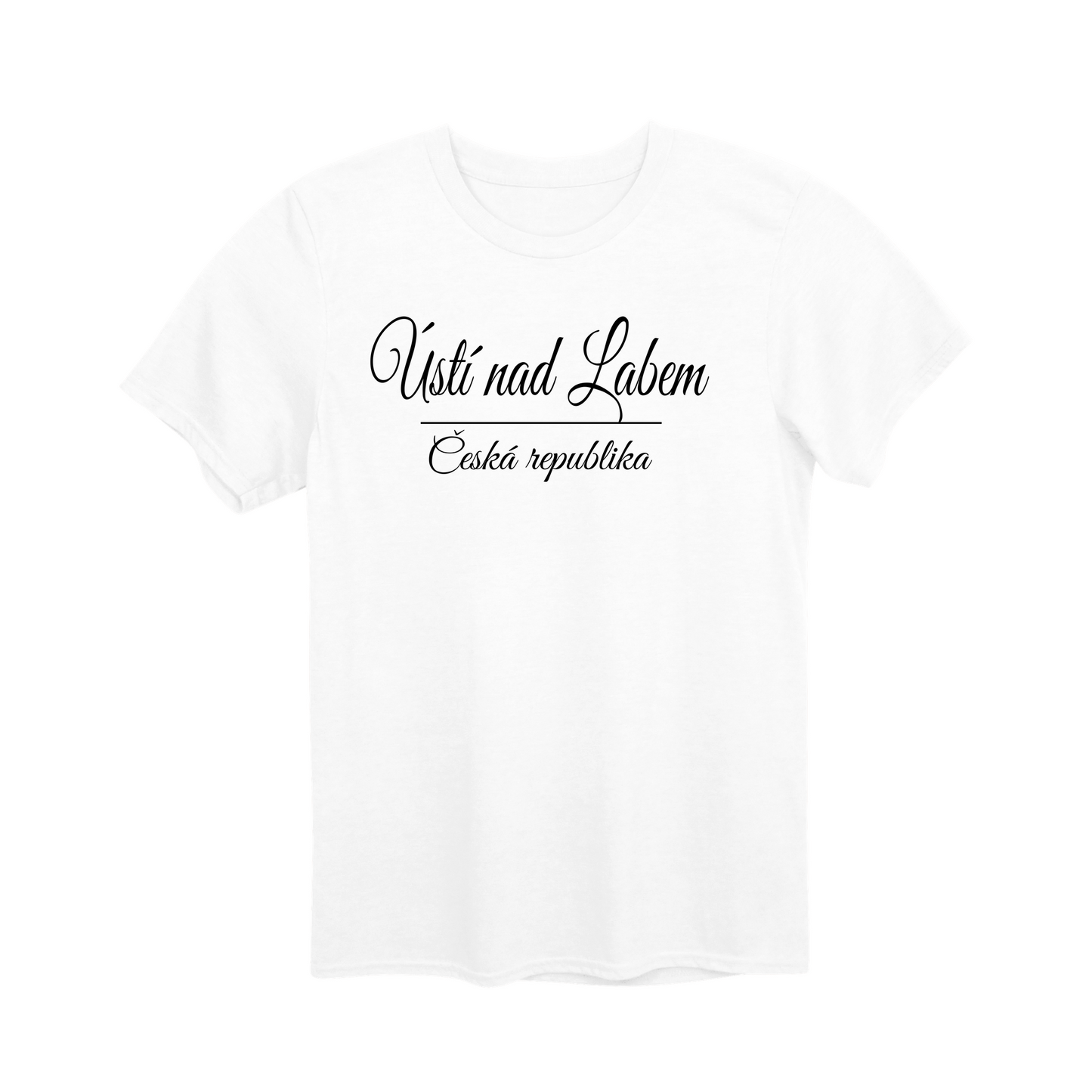 Ústí nad Labem město, černé krasopis unisex tričko | PandaTees