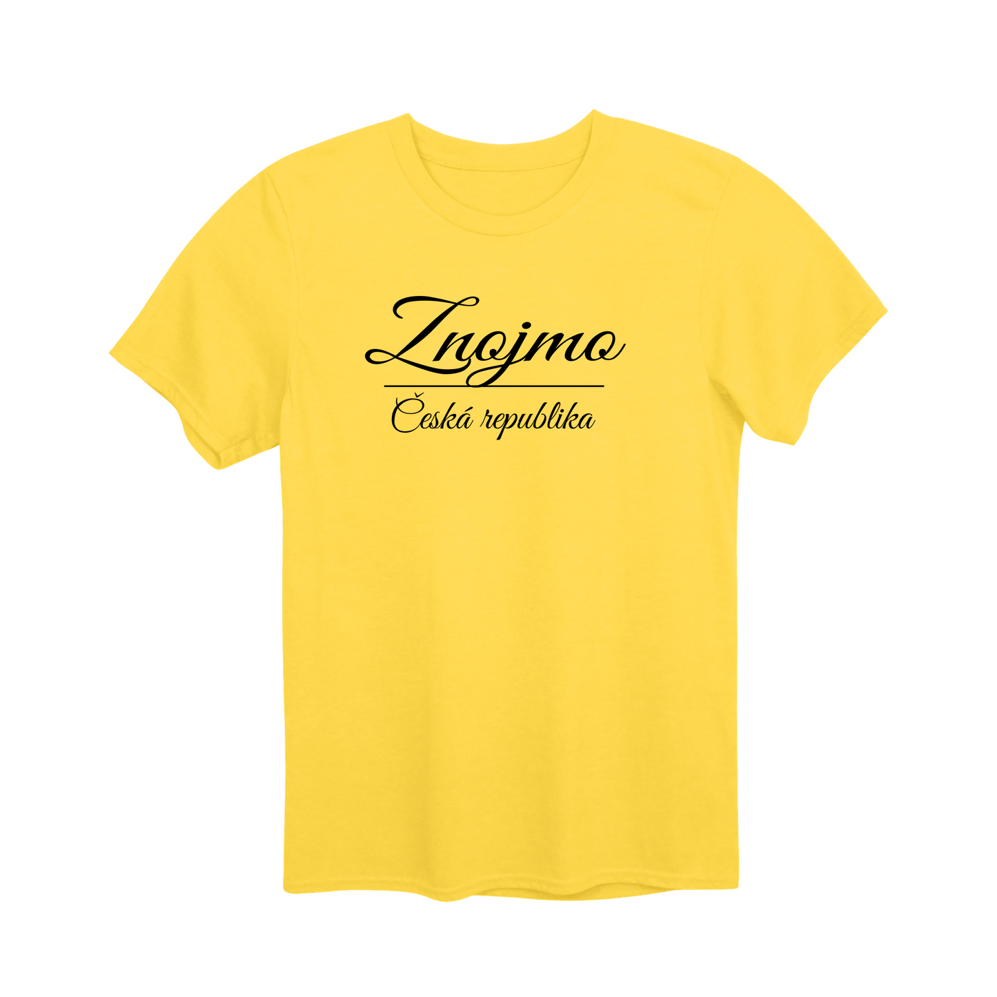 Znojmo město, černé krasopis unisex tričko | PandaTees