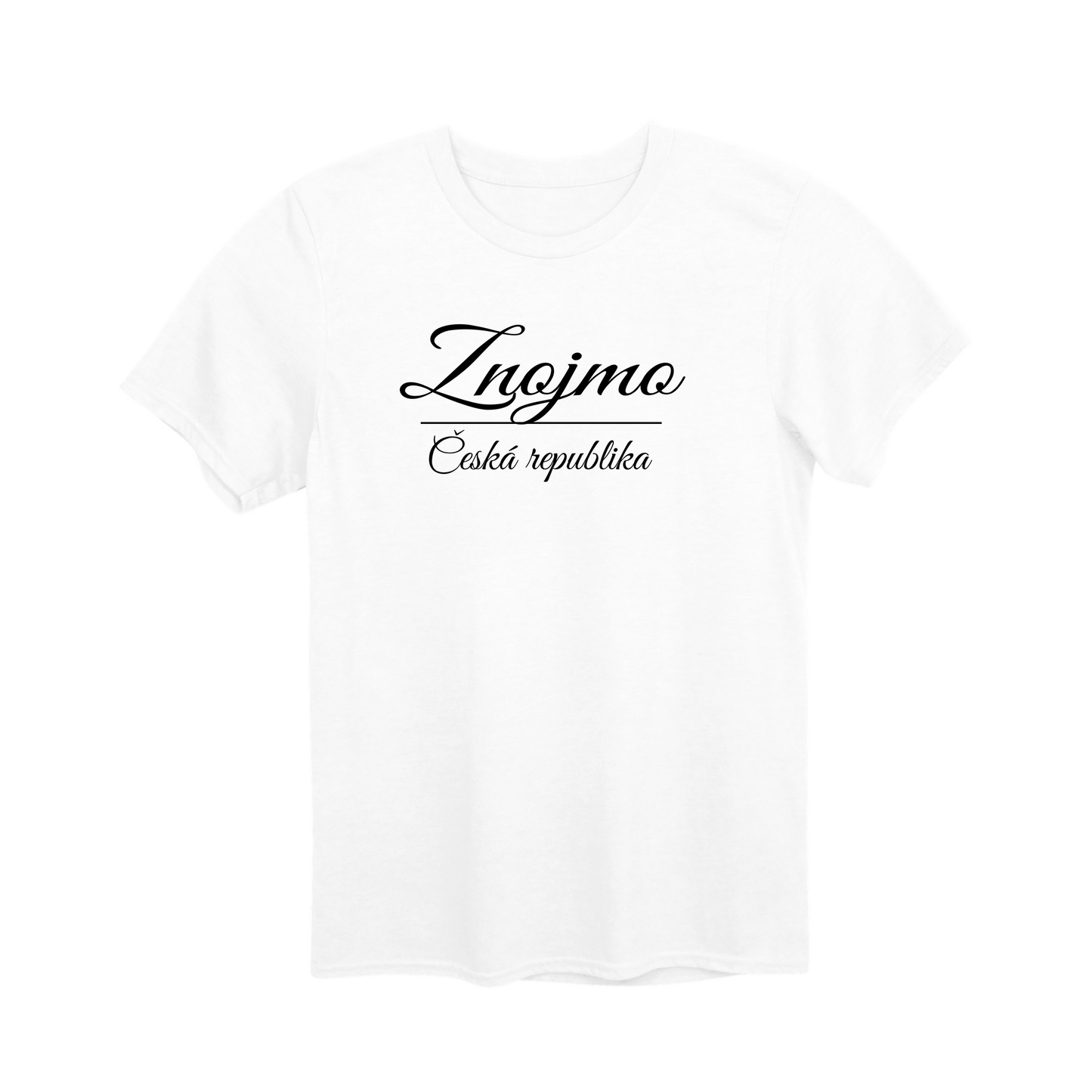 Znojmo město, černé krasopis unisex tričko | PandaTees