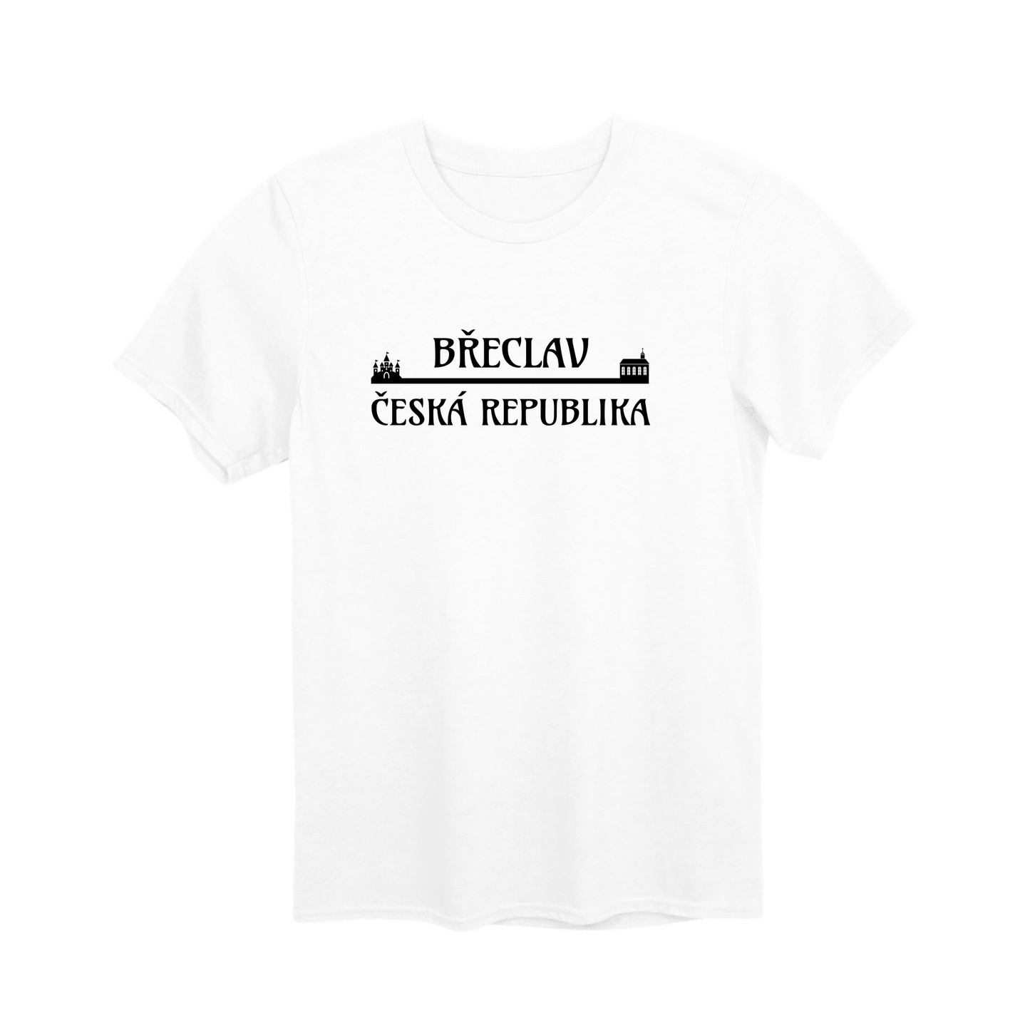Břeclav město, černé most unisex tričko | PandaTees