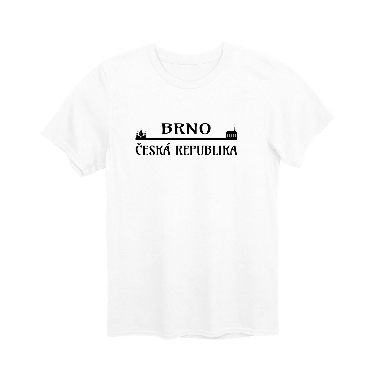 Brno město, černé most unisex tričko | PandaTees