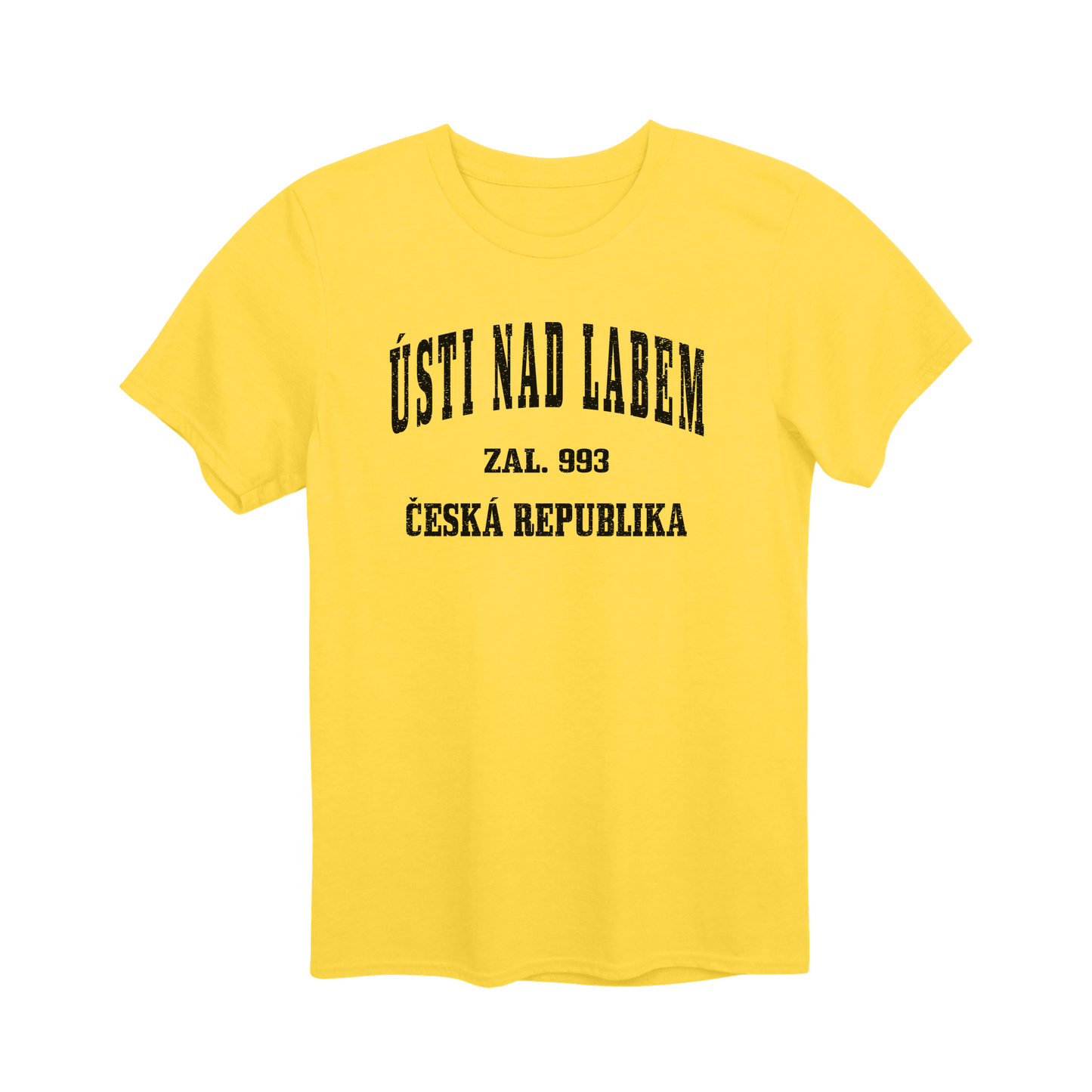 Ústí nad Labem město, černé klasicky založený unisex tričko | PandaTees