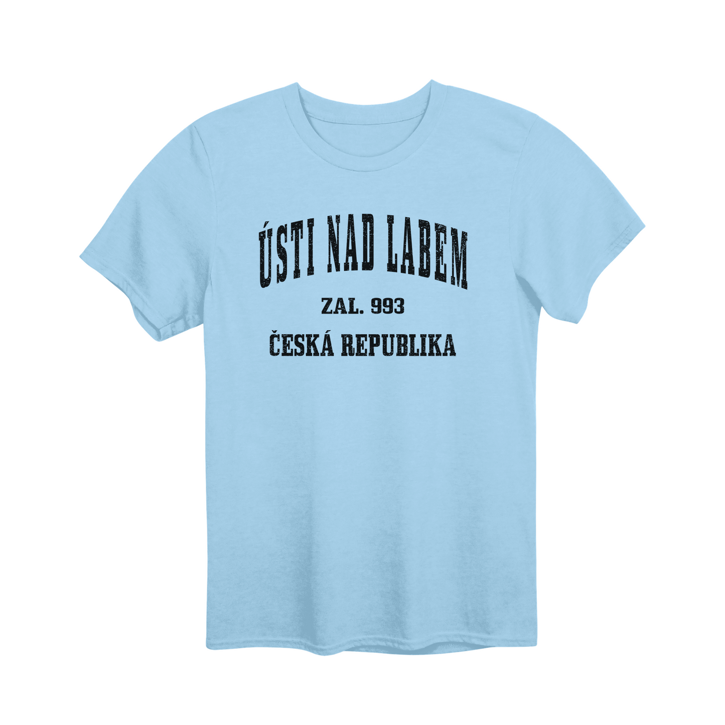 Ústí nad Labem město, černé klasicky založený unisex tričko | PandaTees