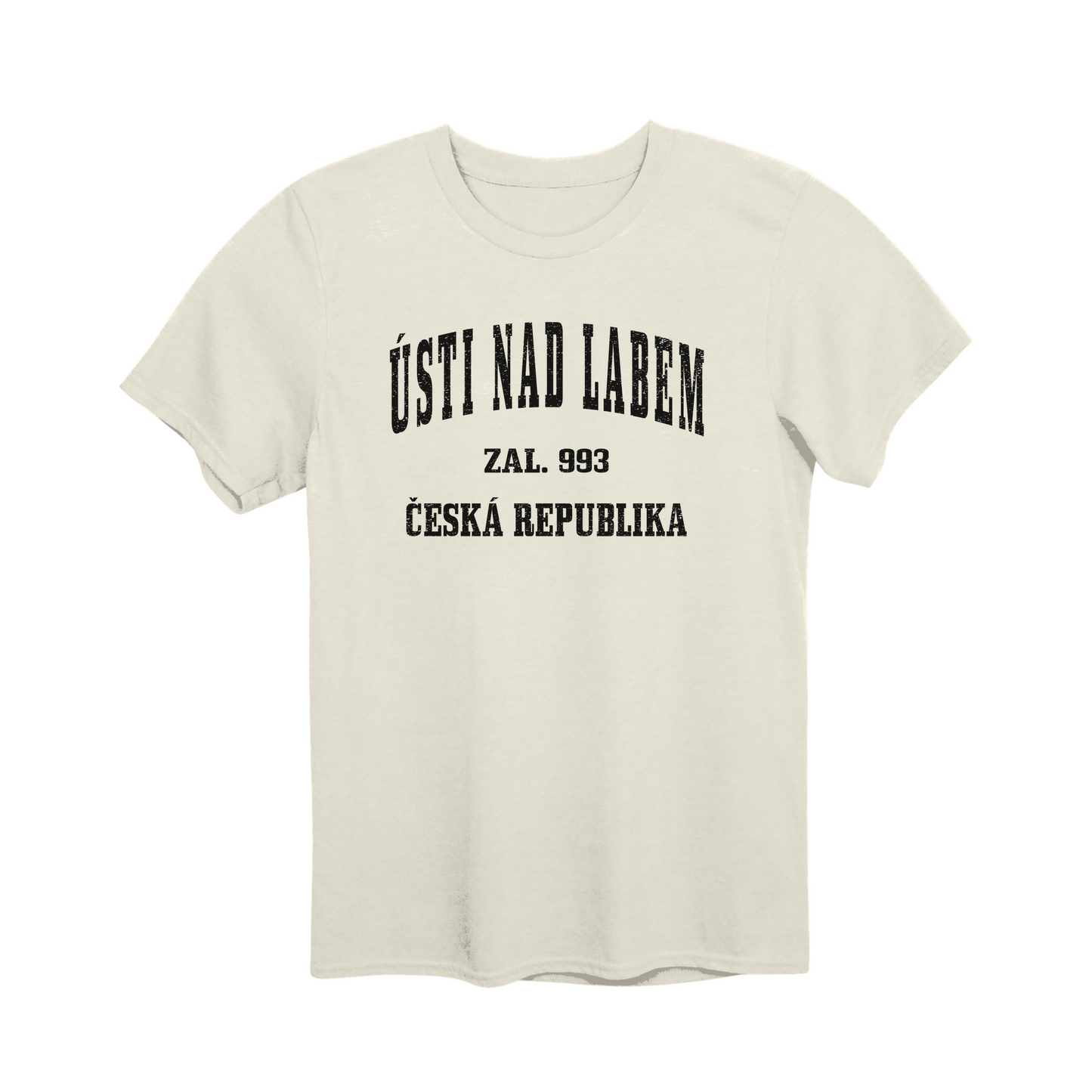 Ústí nad Labem město, černé klasicky založený unisex tričko | PandaTees