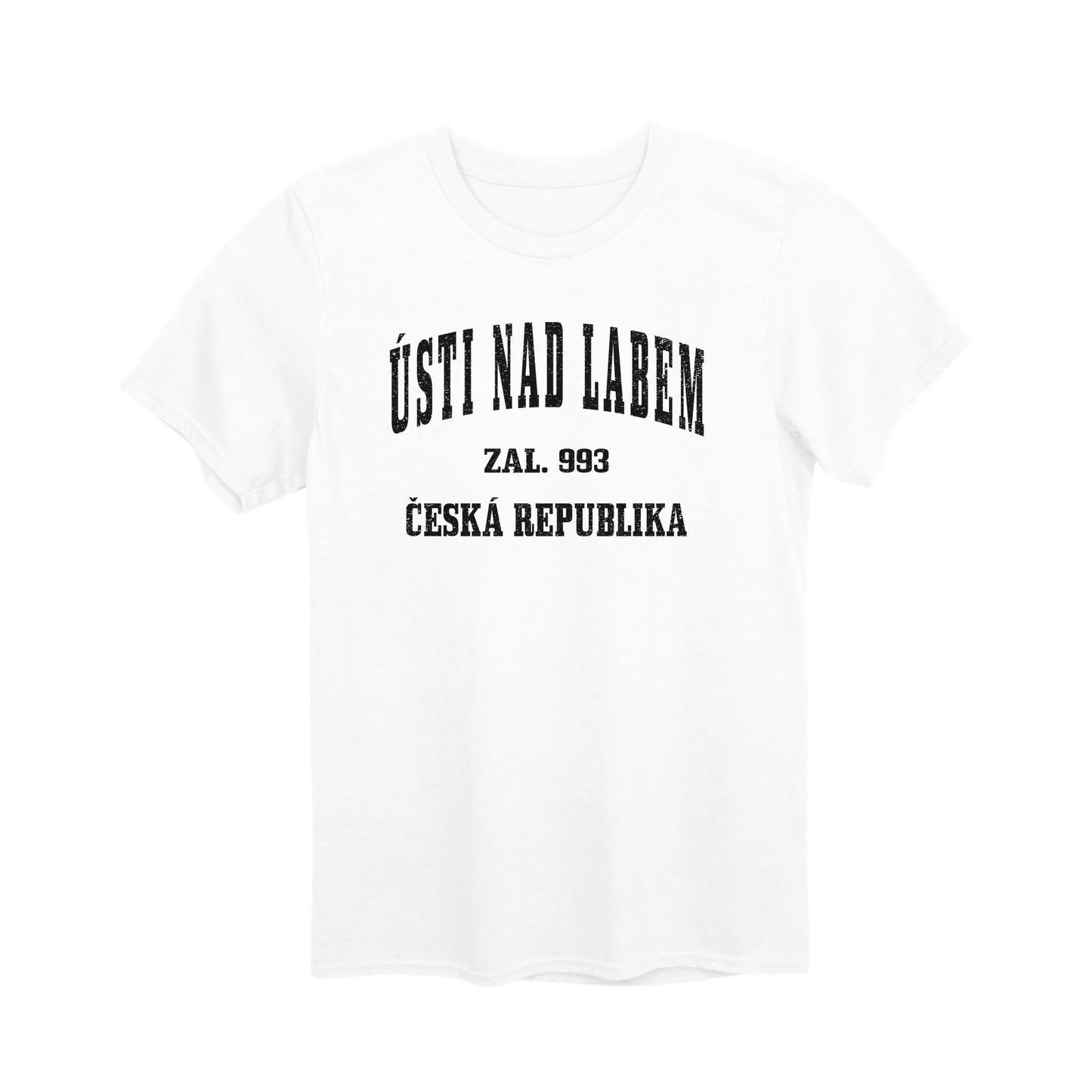 Ústí nad Labem město, černé klasicky založený unisex tričko | PandaTees