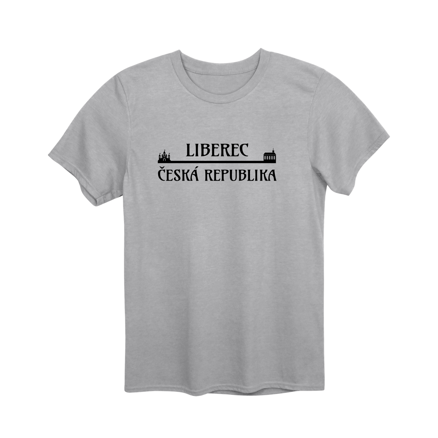 Liberec město, černé most unisex tričko | PandaTees