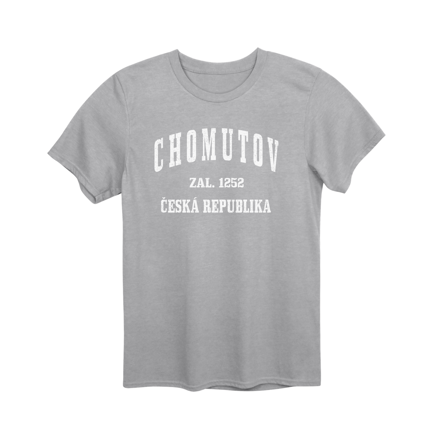 Chomutov město, bílé klasicky založený unisex tričko | PandaTees