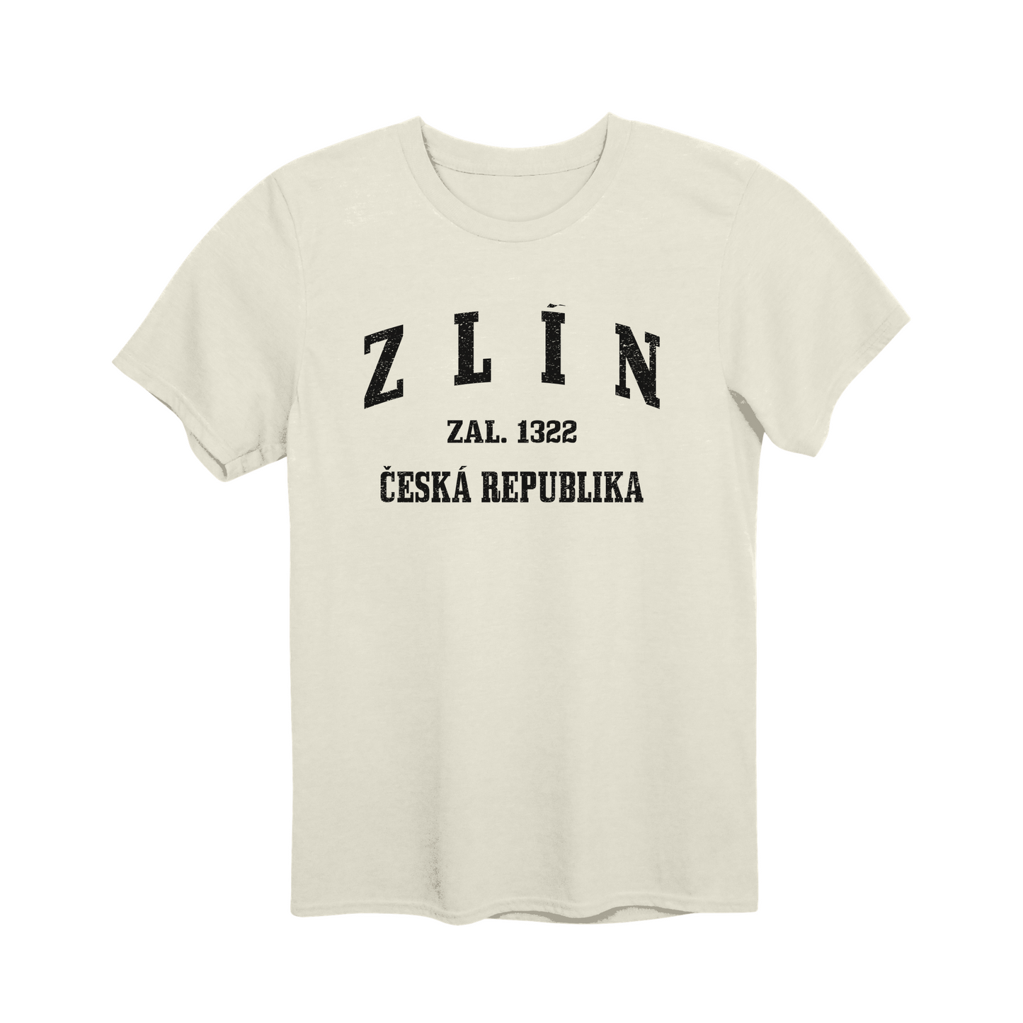 Zlín město, černé klasicky založený unisex tričko | PandaTees