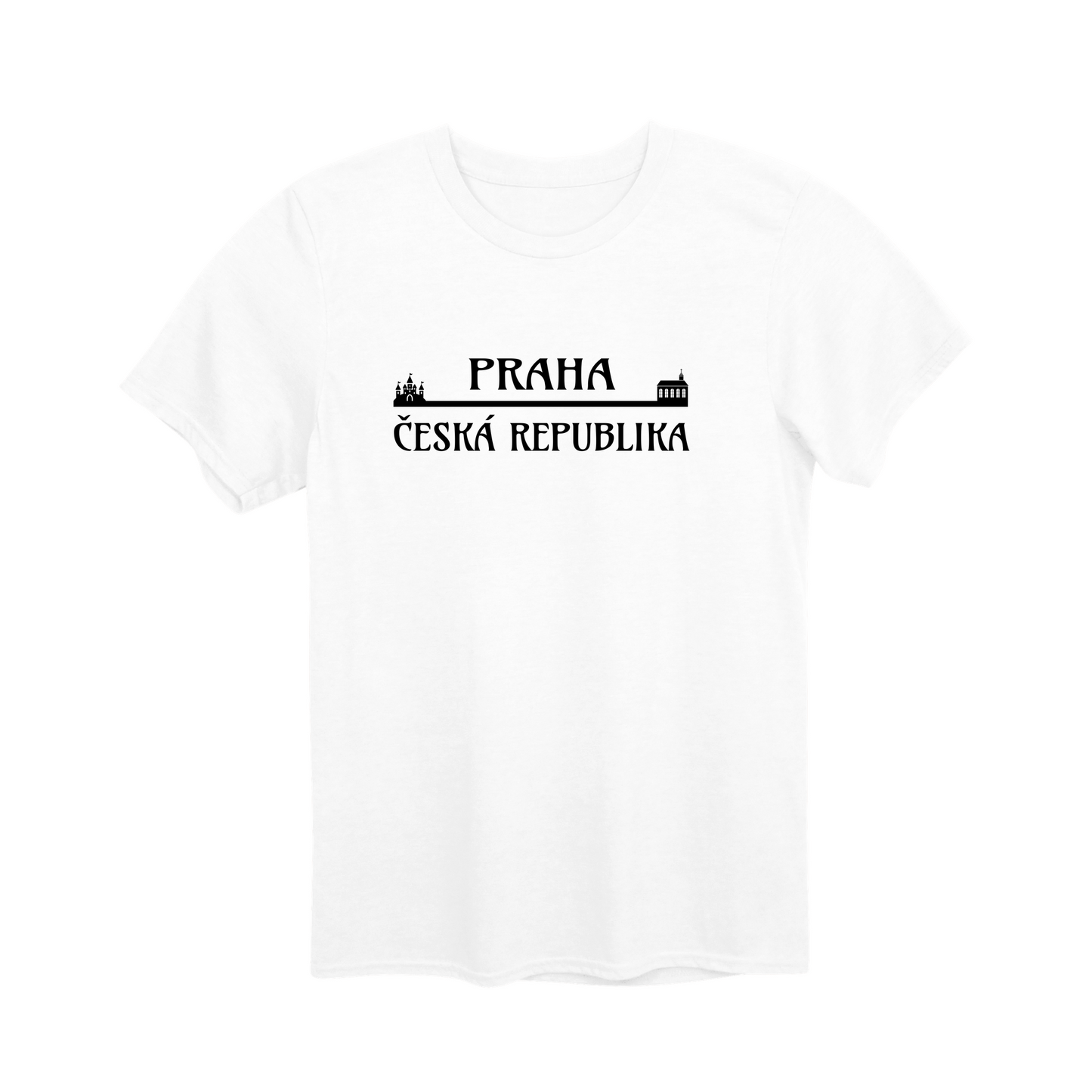 Praha město, černé most unisex tričko | PandaTees