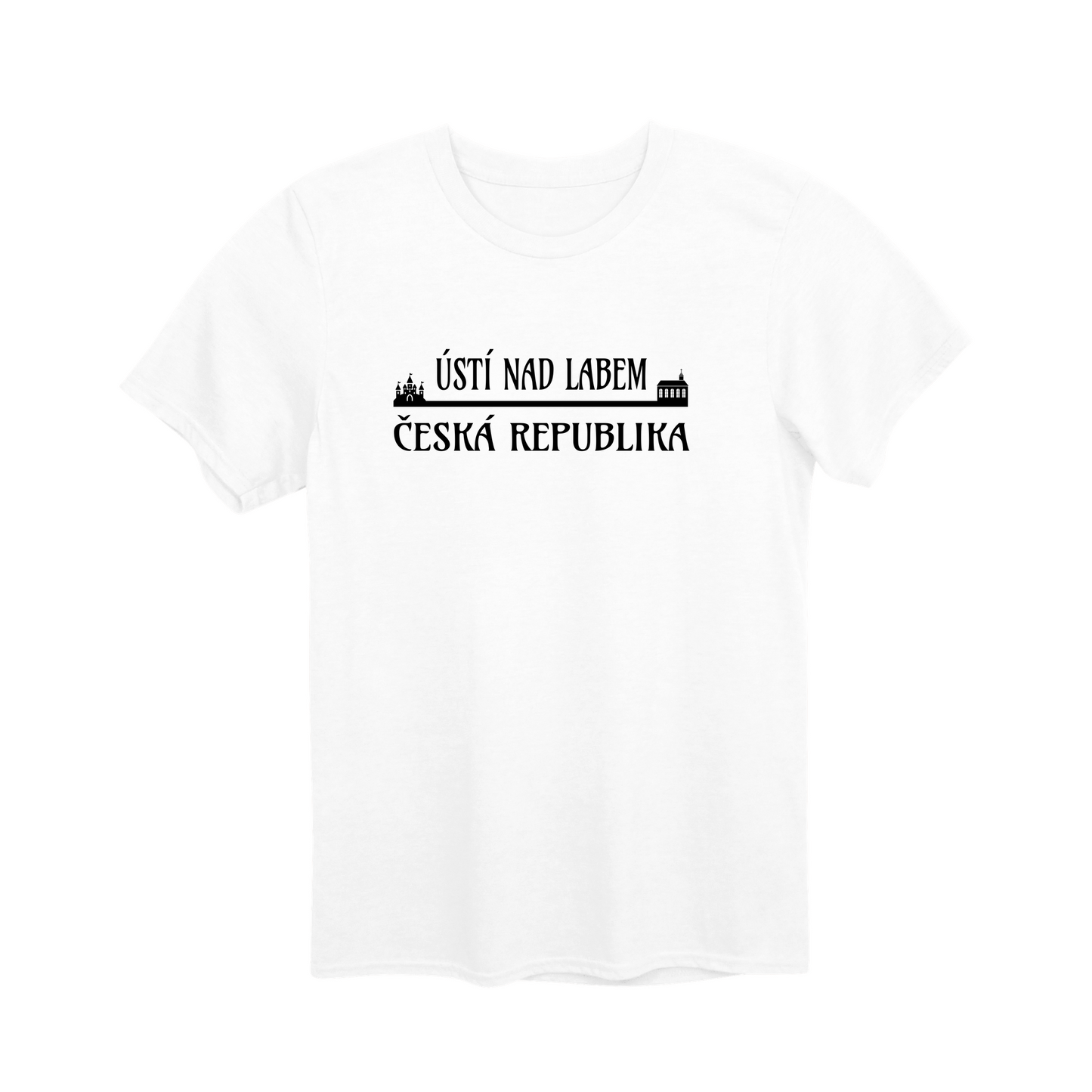 Ústí nad Labem město, černé most unisex tričko | PandaTees