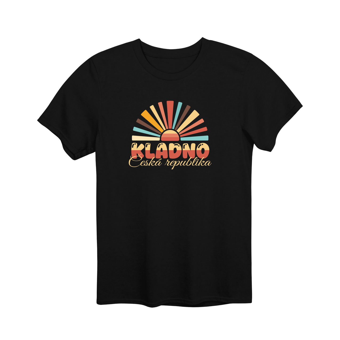 Kladno město, vintage západ slunce unisex tričko | PandaTees