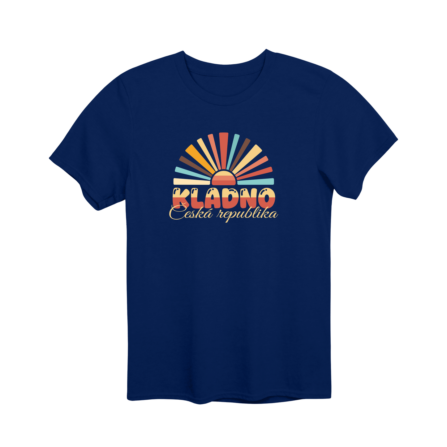 Kladno město, vintage západ slunce unisex tričko | PandaTees