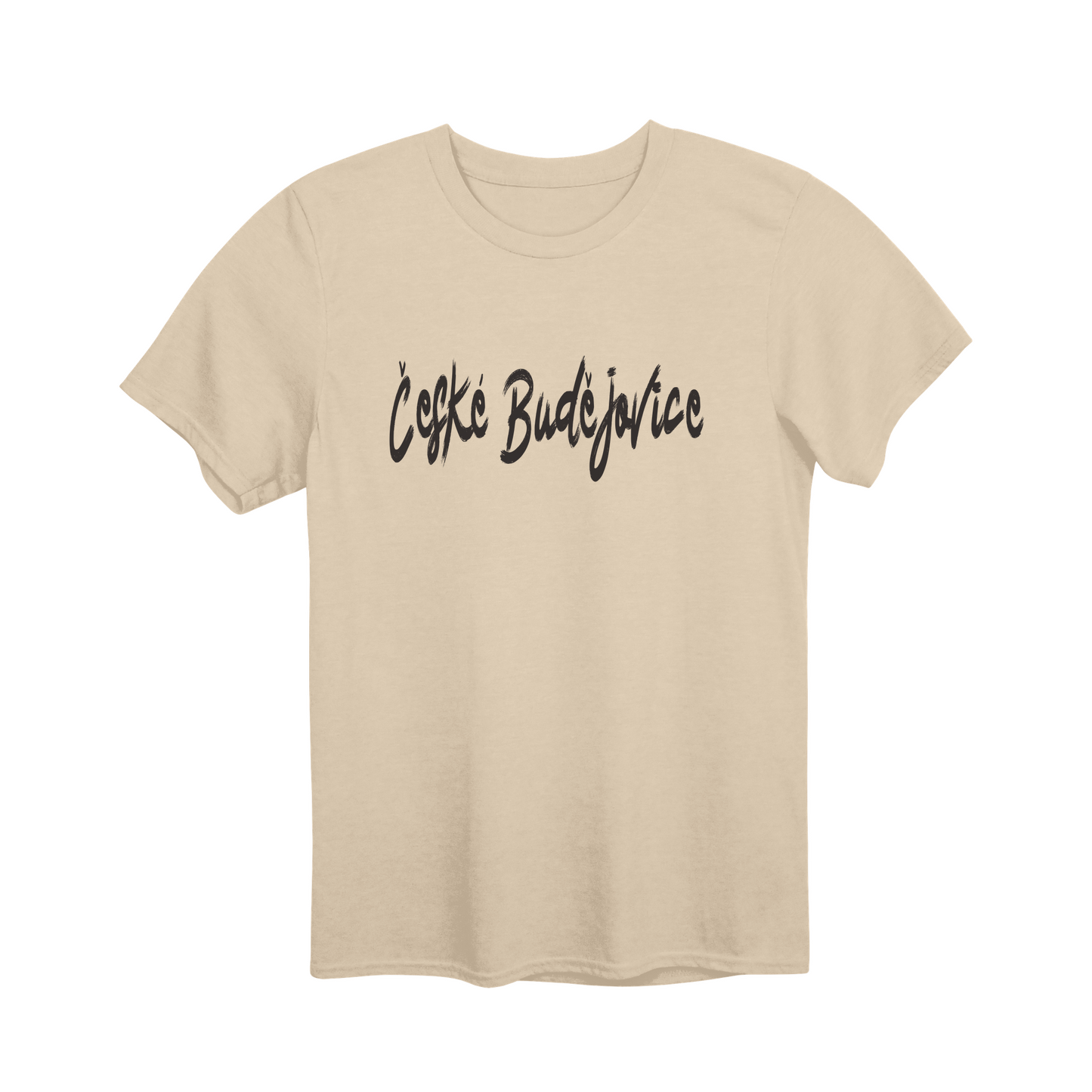 České Budějovice město, černé tahy štětcem unisex tričko | PandaTees