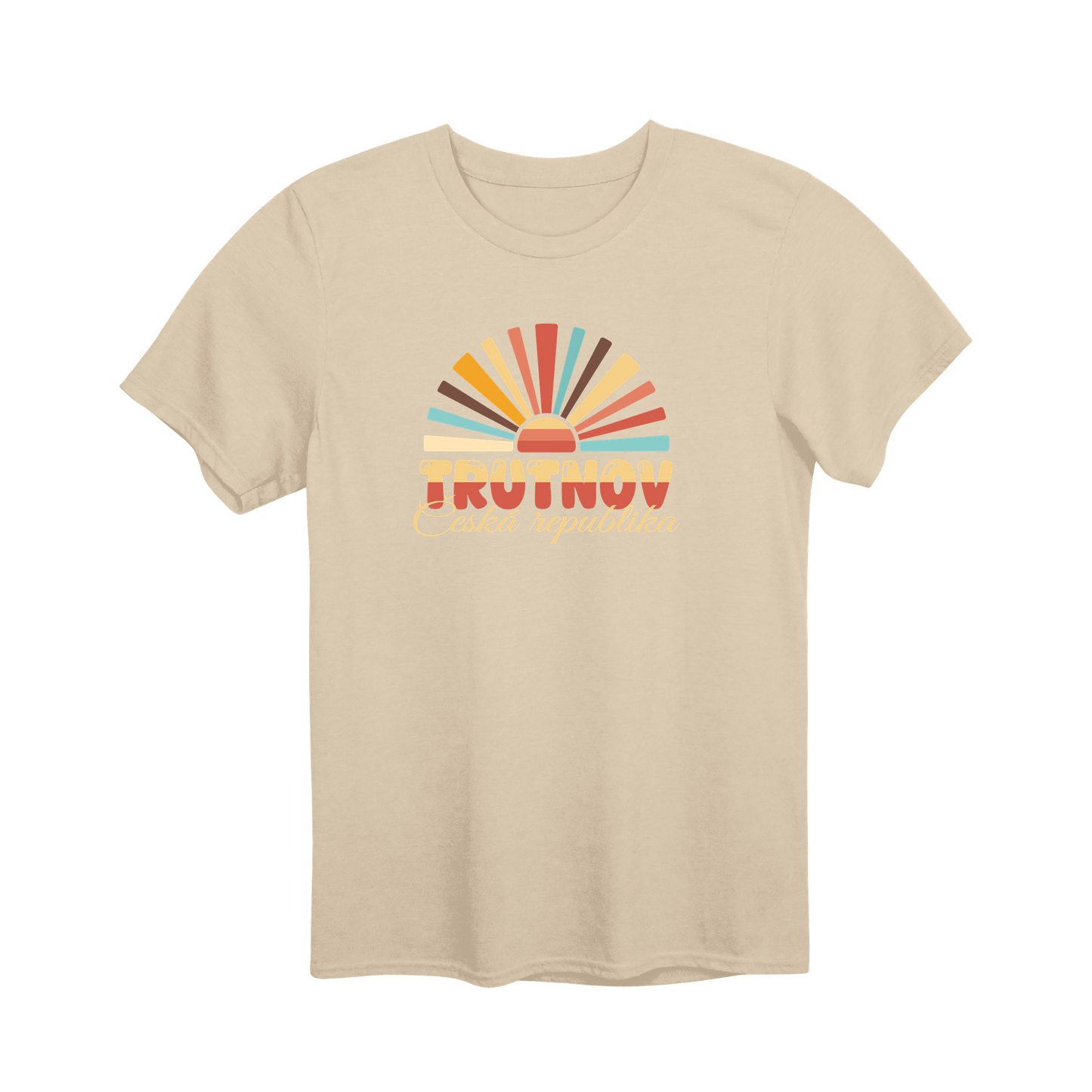 Trutnov město, vintage západ slunce unisex tričko | PandaTees