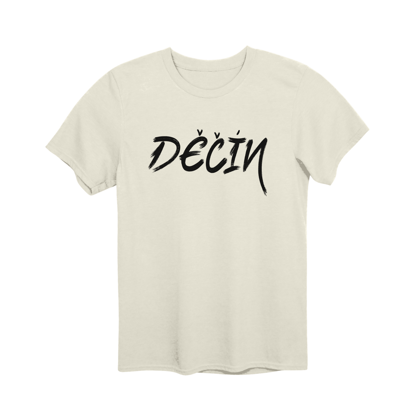 Děčín město, černé tahy štětcem unisex tričko | PandaTees