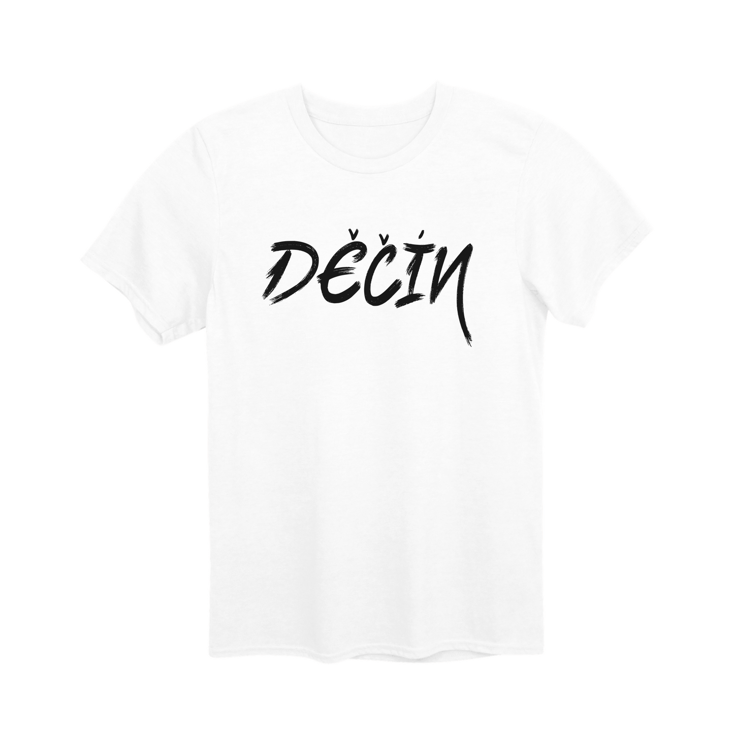 Děčín město, černé tahy štětcem unisex tričko | PandaTees