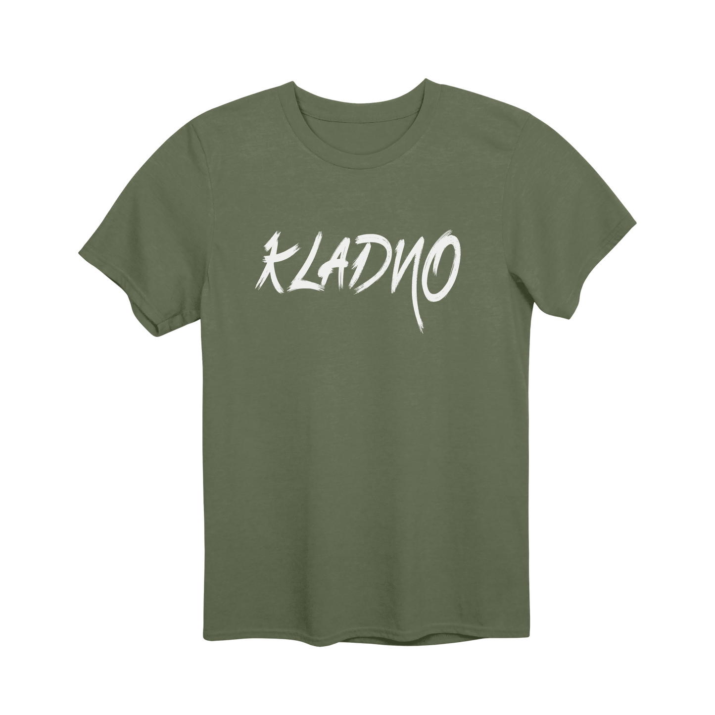 Kladno město, bílé tahy štětcem unisex tričko | PandaTees