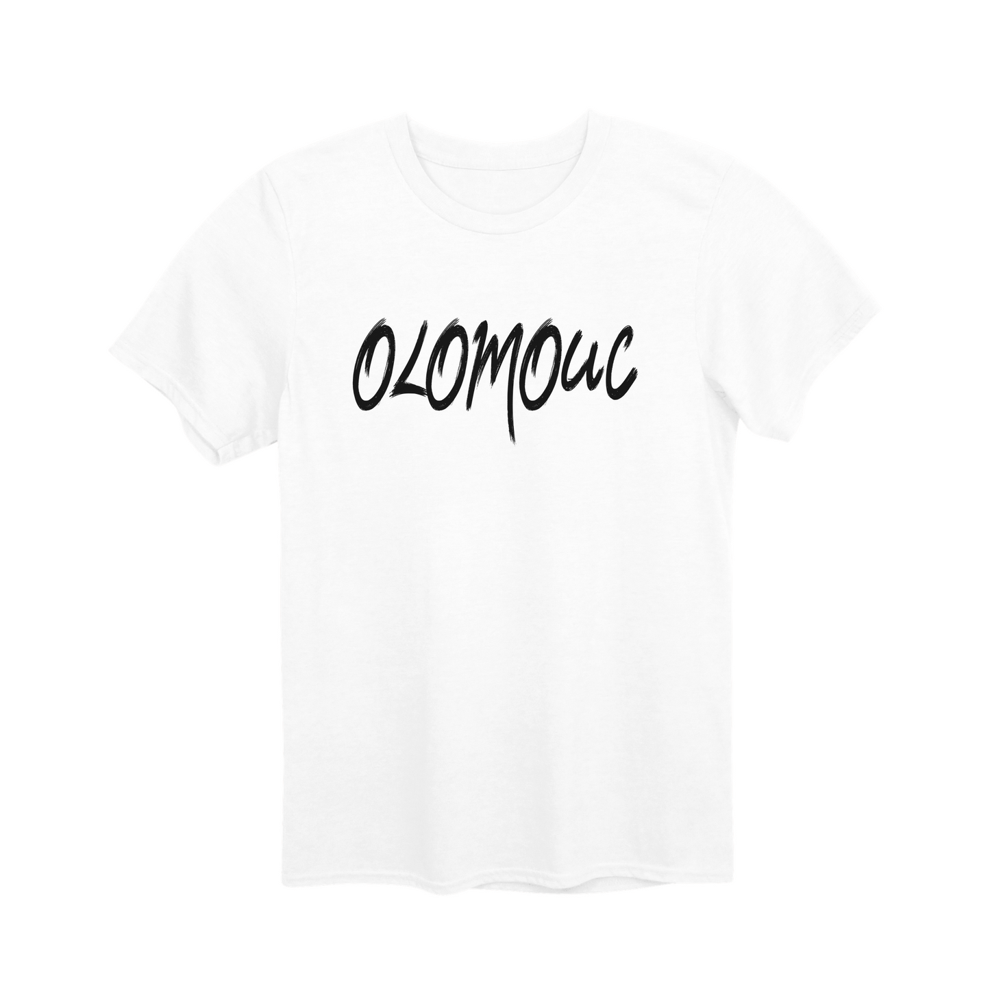 Olomouc město, černé tahy štětcem unisex tričko | PandaTees