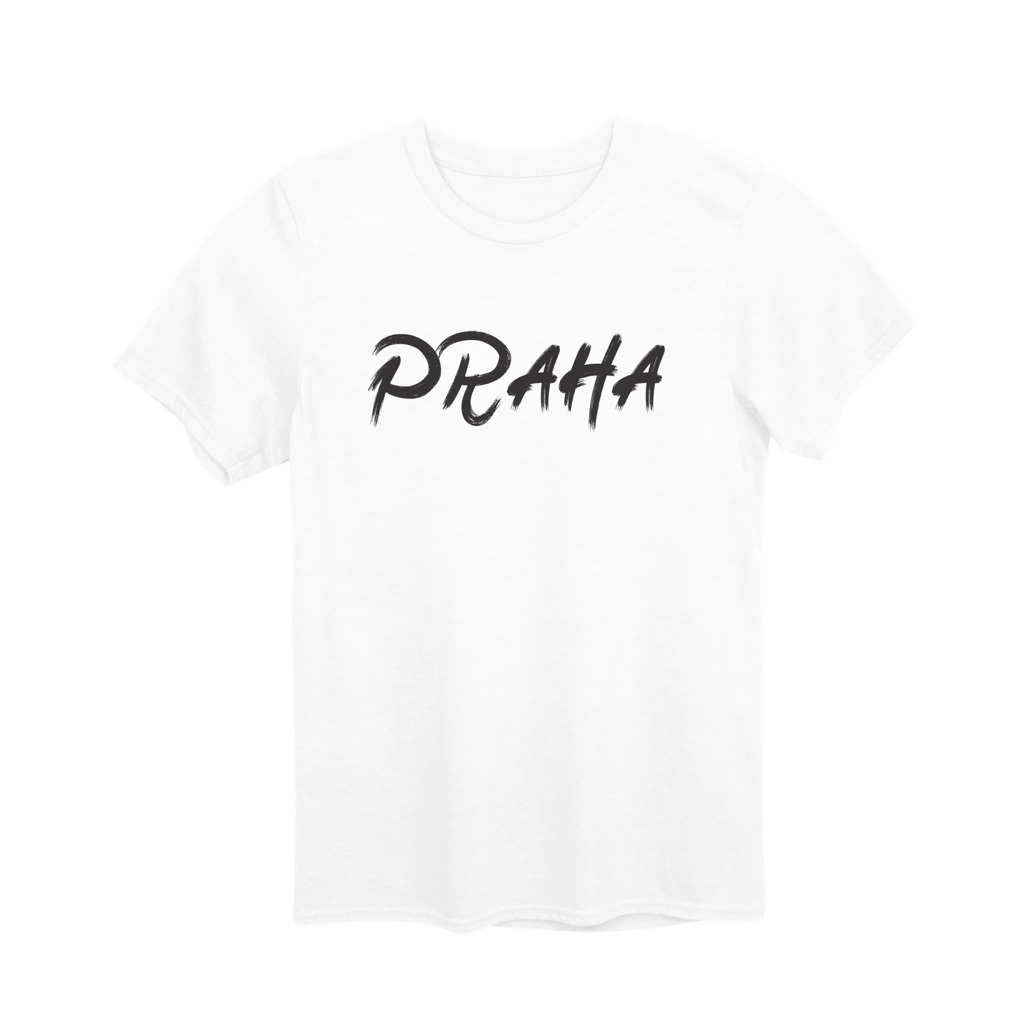 Praha město, černé tahy štětcem unisex tričko | PandaTees