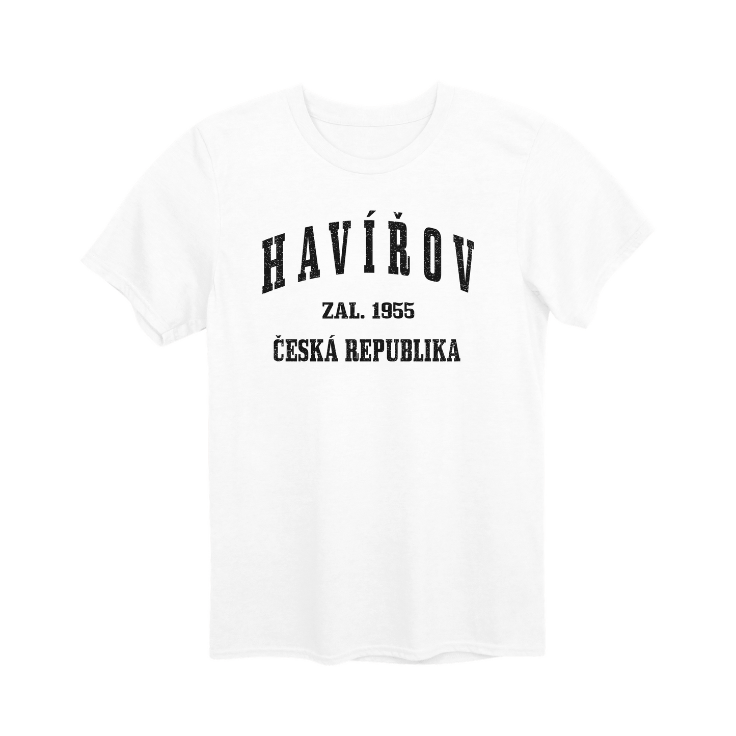Havířov město, černé klasicky založený unisex tričko | PandaTees