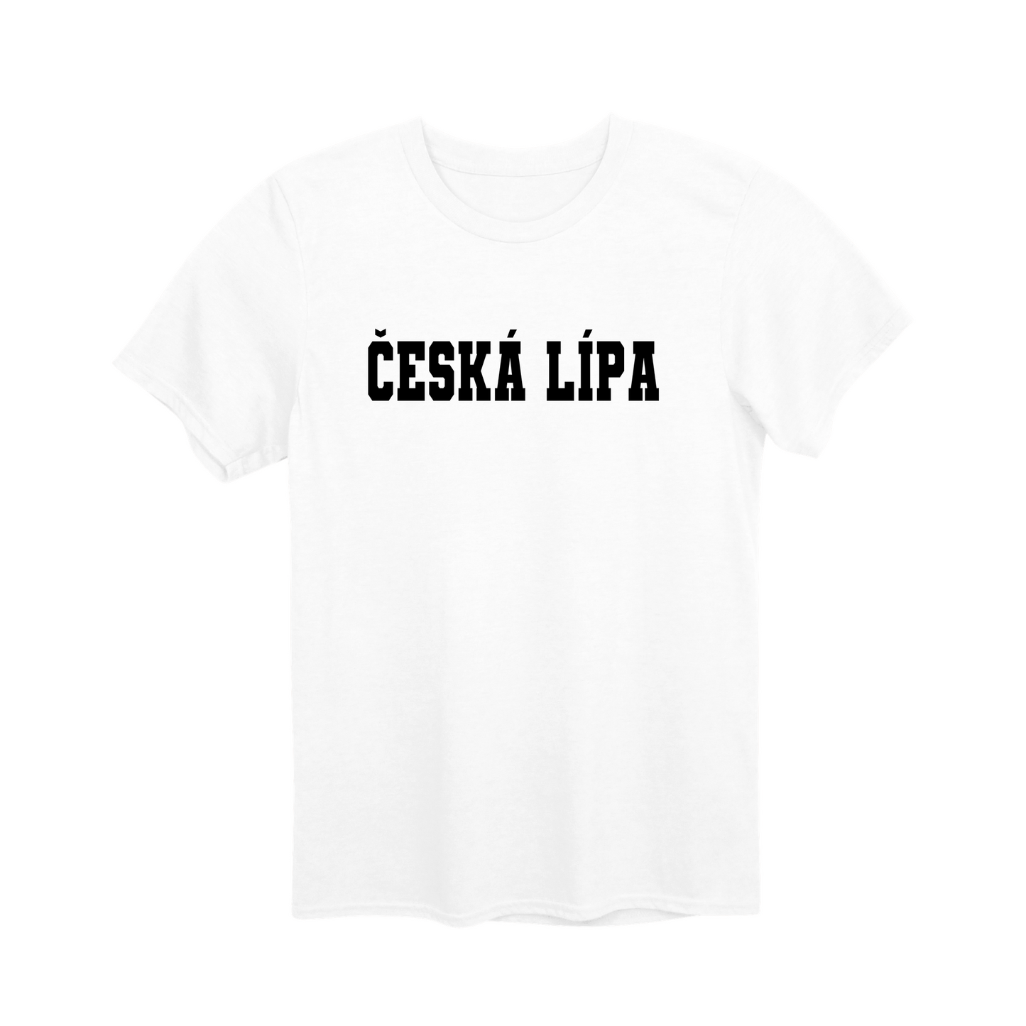Česká Lípa město, černé klasická linie unisex tričko | PandaTees