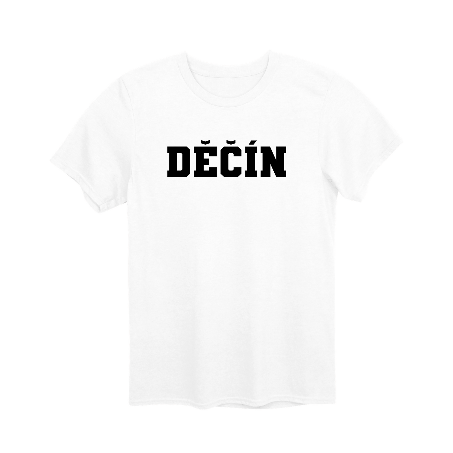 Děčín město, černé klasická linie unisex tričko | PandaTees